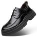 European Warm Series 2025 Autumn Winter New Business Casual Leather Men's Hand Scratch Pattern Thick Sole Lace-up All-match Trendy Shoes 9922_vogvips.com