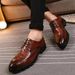 Euro Step Summer Korean Hair Stylist Leather For Men, British Style Height-Increasing Casual Shoes, Brogue Versatile Breathable_vogvips.com