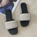 New-Style Pearl Flat Sandals Women, 2026 New Summer Model, High-End Beaded Casual Slippers For Outdoor Wear_vogvips.com