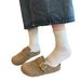 Women Spring Summer 2025 New Outdoor Half Closed Toe Slippers French Style Thick Sole Shoes_vogvips.com