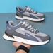 Leather Sports Shoes Men 2025 New Korean Style Trendy Forrest Gump Shoes Low Top Lace Up Running Shoes Soft Bottom Breathable Men's Shoes_vogvips.com