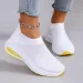 Spring New Women's Fashionable Breathable Lightweight Non Slip Wear Resistant Casual Sports Flat Shoes_vogvips.com