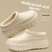 Fleece-Lined Couple Style Outdoor Thick-Soled Height-Increasing Warm Cotton Slippers Non-Slip Waterproof Windproof_vogvips.com