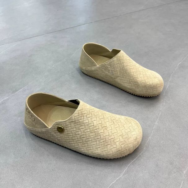 New European Spring Collection Loafers Slip-On Leather Moccasins Lazy Trendy Versatile Casual Men's Shoes_vogvips.com