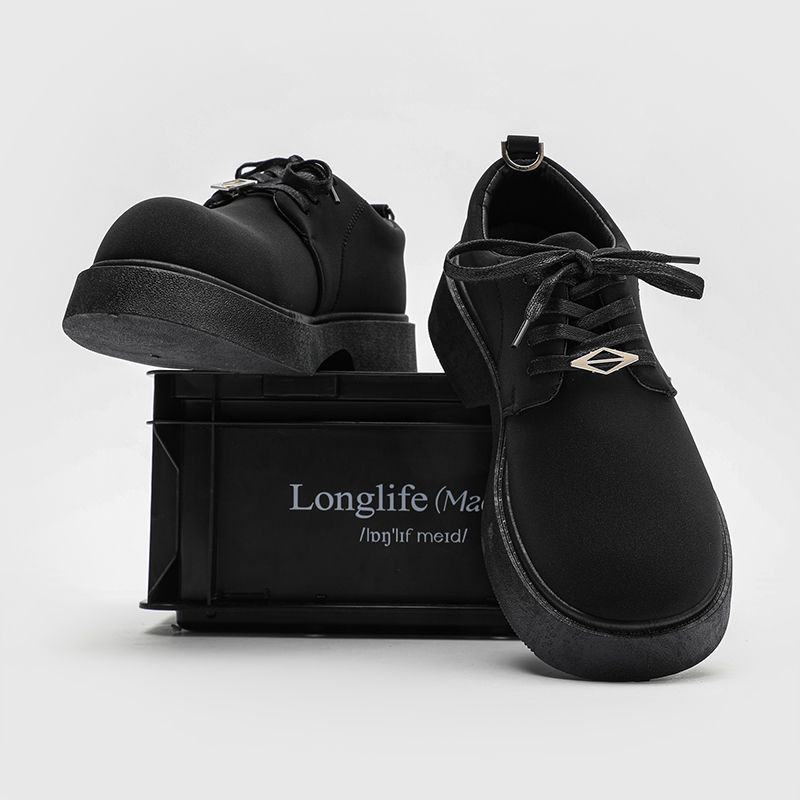 Autumn Men's Casual Niche Thick Sole Big Toe Leather Shoes Suede Thick Sole Men's Shoes_vogvips.com