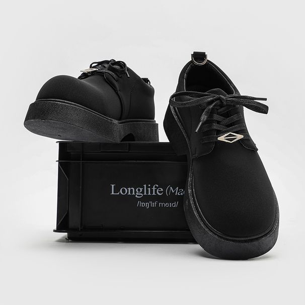 Autumn Men's Casual Niche Thick Sole Big Toe Leather Shoes Suede Thick Sole Men's Shoes_vogvips.com