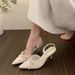 Niche French-style Leopard Print Bow-tie Closed-toe Sandals, Fairy Shoes, 2025 Spring-summer Elegant Socialite Stiletto_vogvips.com