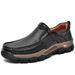 New Top Layer Cowhide Casual Leather Hiking Low-Top Men's Shoes Size 38-45_vogvips.com