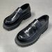 Leather For Men, Korean Version, Trendy, Handsome, Casual, Sponge Cake, Black Genuine Leather, Loafers, British Style,_vogvips.com