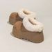 Thick-Soled Height-Increasing Snow Boots Closed-Toe Half Slippers For Women Outdoor Wear 2025 New Winter_vogvips.com