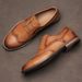 ShoeVault Classic Brogue Business Hot-Selling Men's Formal Wedding Derby Leather Shoes_vogvips.com