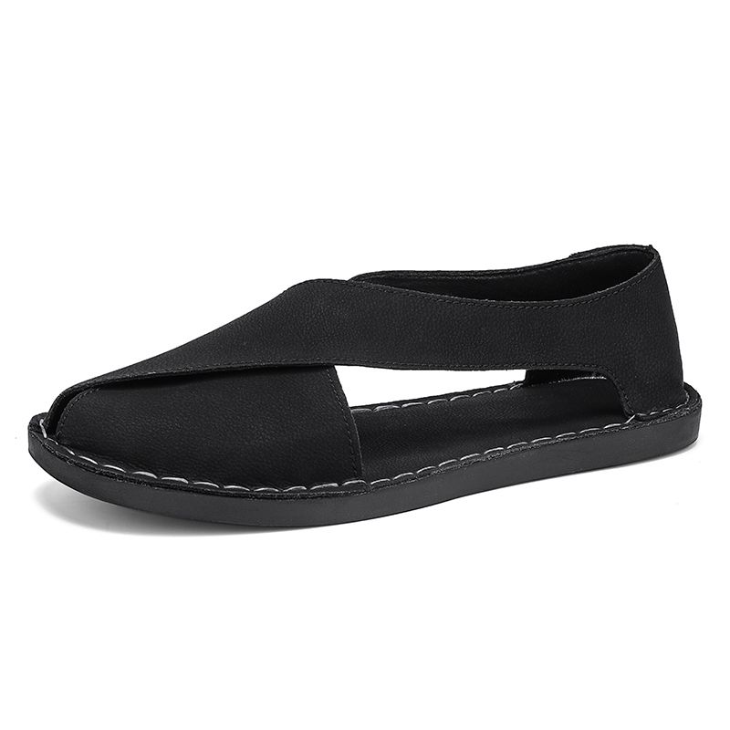 Mens Summer Sandals New Casual Beach Shoes Breathable Hollow Out Roma Flats Comfortable Male Soft Slippers Sandalias_vogvips.com
