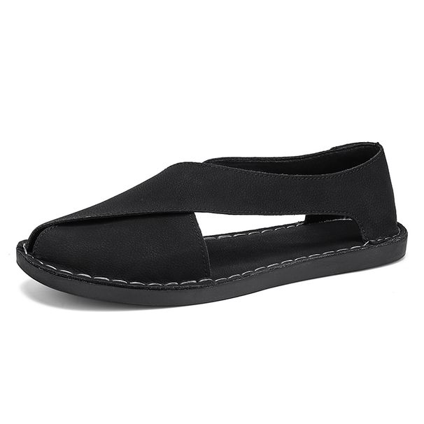 Mens Summer Sandals New Casual Beach Shoes Breathable Hollow Out Roma Flats Comfortable Male Soft Slippers Sandalias_vogvips.com