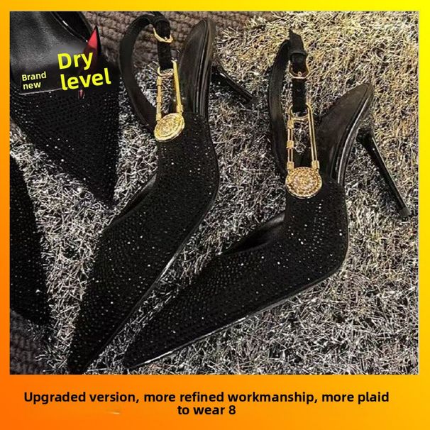 Solid Color Outer High Heels Korean Version Sweet Stiletto Non-slip Shoes 2026 Summer Popular Versatile Elegant Fashion Shoes Women_vogvips.com