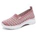 Women's 2025 Spring New Single Color Blocked Thick Soled Casual Breathable Mother's Shoes_vogvips.com