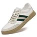 Large Size Men's Shoes Rubber Flat Bottom Men's Casual Shoes Lace-up Board Shoes White Shoes_vogvips.com