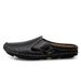 New Genuine Leather Men's Slippers Summer Breathable Casual Mules Light Half Shoes For Men Outdoor Anti-slip Driving_vogvips.com