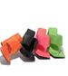 2022 New Large Women's Shoes Solid Color Triangle Heel Set Toe Square Head Fashion Slippers And Sandals PU_vogvips.com