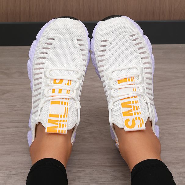 Women's Sports Shoes Mesh Lightweight Soft Sole Jogging Strap Breathable Fashion Sports Walking Casual Tennis Flat Shoes For Men_vogvips.com