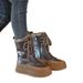Snow 2025 New Model Maillard Winter Short With Fleece Lining And Thickened Design, Women's Martin Boots In Brown Cotton_vogvips.com