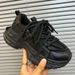 Cowhide Version ~ Guine Leather Thick Sole Dad 2024 Autumn Winter New Wom's Shoes Height Increasing Sneakers For_vogvips.com