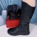 Cross-Border High Tube Soft Leather Warm Long Flat Shoes Winter Plus Velvet Slim Women Boots Black_vogvips.com