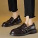 In Stock 6103 Soft Ather Women's Shoes, New Spring And Autumn Black British Loafers, French Retro Sty, Ultra-soft_vogvips.com