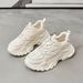 New Spring And Autumn Breathable Height-Increasing Black Dad Shoes Women, Versatile Platform Sneakers For Petite Feet_vogvips.com