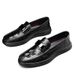 Embossed Crocodile Pattern Beanie Shoes Casual Men's Leather Shoes Genuine Leather Platform Men's Shoes_vogvips.com