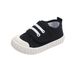 Children's Casual Canvas Soft Sole Sneakers Low Top Spring Autumn Velcro White Boys Girls Single Walking Shoes_vogvips.com