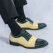 Cross-Border European And American British Style Brogue Carved Business Formal Men's Pointed Casual Leather Shoes Large_vogvips.com
