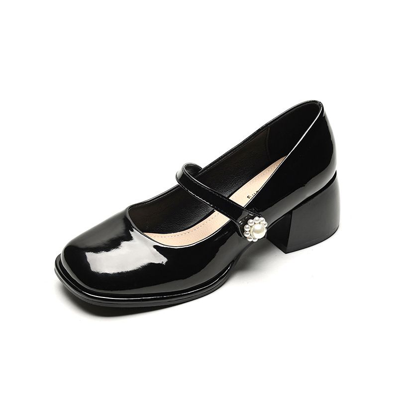 thick-soled Mary Jane Shoes For Women, French Retro Small Leather Shoes With Thick Heels For Women_vogvips.com