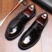 ShoeVault Height-Increasing Thick-Soled Monk Casual Leather For Men 2025 New British Style Derby Shoes Men's Business Formal Wear_vogvips.com