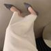 French Pointed Single For Women In Autumn And Winter 2025 New Style Woolen Fabric Niche Bow Grandmother Scoop Shoes_vogvips.com
