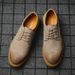 Euro Step Handmade Soft Sole Suede Brogue Carved Round Toe British Style Large Size Genuine Leather Men's Shoes_vogvips.com