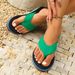 SHLIANG Women's Rainbow Color Platform Flip Flops Summer Thick Sole Lightweight Slip-on Wedges Sandals Girls Beach Slippers V0140_vogvips.com