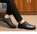 Men's Round Head Casual Shoes Single Shoes Men's Leather Shoes Splicing Lace-up Shallow Mouth Men's Shoes_vogvips.com