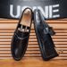 Summer New Men's Loafers Low-top Foot-fitting Lazy Shoes Men's Leather Shoes Doudou Shoes Men's Driving Shoes_vogvips.com