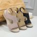 Q316-72025 Summer New Outdoor Casual Elastic Simple Wedge Beach Sandals For Women_vogvips.com