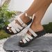 Women's plus Size Hollowed out One Strap Platform Sandals Summer New Style Beach Sandals_vogvips.com