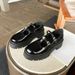 2025 New Arc De Triomphe Loafers Platform Mary Round Head Thick Heel Leather Shoes Double Breasted JK Single Shoes_vogvips.com