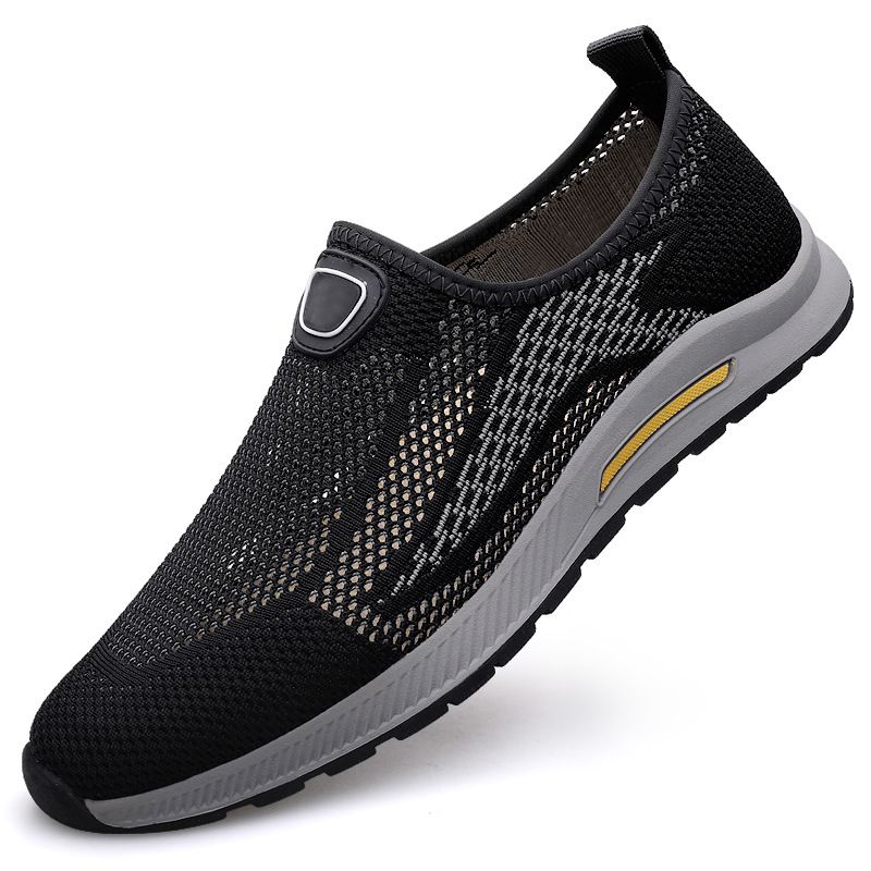 Shoes Flying Knitting Casual Sneakers Dad Shoes Grandpa Casual Walking Soft-sided Shoes Men's Shoes_vogvips.com