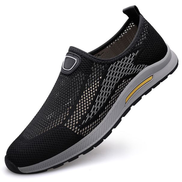 Shoes Flying Knitting Casual Sneakers Dad Shoes Grandpa Casual Walking Soft-sided Shoes Men's Shoes_vogvips.com