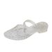 Cooling Korean Crystal Sandals For Women, Chunky Heel Soft-soled Jelly Shoes, Fashionable Internet Celebrity Non-slip_vogvips.com