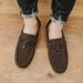 SHLIANG New Men's Driving Shoes New Frosted Suede Slip-On Loafers Casual Leather Shoes Comfortable Breathable Rubber Sole S X0021_vogvips.com
