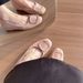 Soft Leather Pink Buckle Shallow Mary Jane Women, New French-style Square Toe Suede Flat Soft-soled Shoes For Spring And_vogvips.com