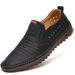 Men's Leather 2025 New Fashion Textured Stitched Loafers Non-Slip Business Soft Sole Driving Shoes For Men_vogvips.com