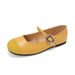 French Beautiful Mary Jane Shoes Women's Shallow Mouth Ballet Flat Shoes Red Evening Shoes_vogvips.com