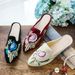 Pointed Fashionable Embroidered Cloth Shoes, Ethnic Style, Spring And Summer Women's Sandals, Slippers, Fabric Slippers_vogvips.com