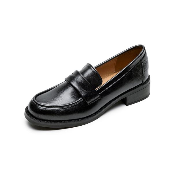 Platform Loafers Women's New Autumn Retro Single Shoes British Style Small Leather Shoes_vogvips.com